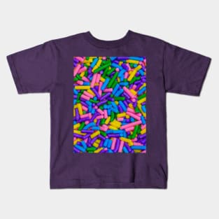 Neon Sprinkles Colorful Mix Photograph Kids T-Shirt